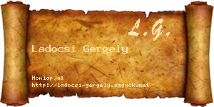 Ladocsi Gergely névjegykártya